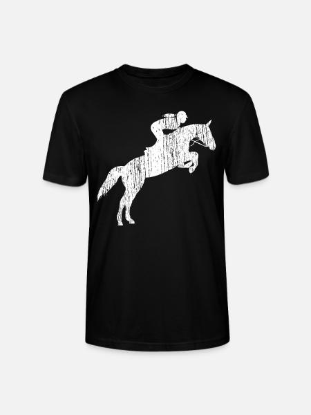 show jumping - Stanley/Stella CRAFTER Unisex Organic T-Shirt - black