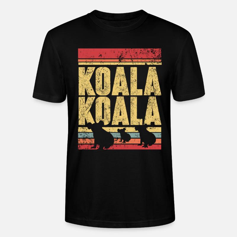 koala - T-shirt bio CRAFTER Stanley Stella Unisexe - noir