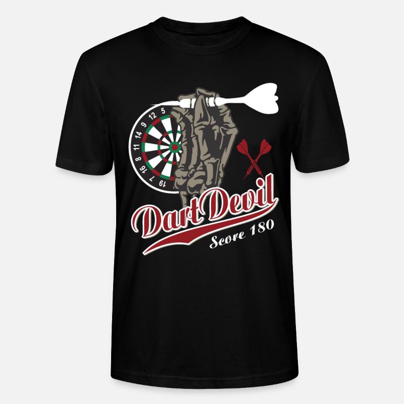 Dart Devil Darts Geschenk T-Shirt - Stanley/Stella Unisex Bio-T-Shirt CRAFTER - Schwarz
