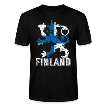Finnland - Stanley/Stella Unisex Bio-T-Shirt CRAFTER - Schwarz - Vorne - Alina (178cm) & Michal (187cm)