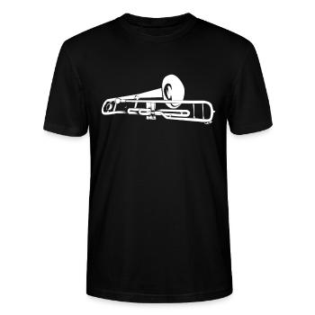 Instrument Music Wind Instrument Musical Instrument - Stanley/Stella CRAFTER Unisex Organic T-Shirt - black - Front - Alina (178cm) & Michal (187cm)