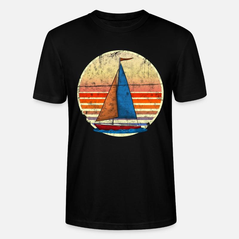 navigation à voile - T-shirt bio CRAFTER Stanley Stella Unisexe - noir