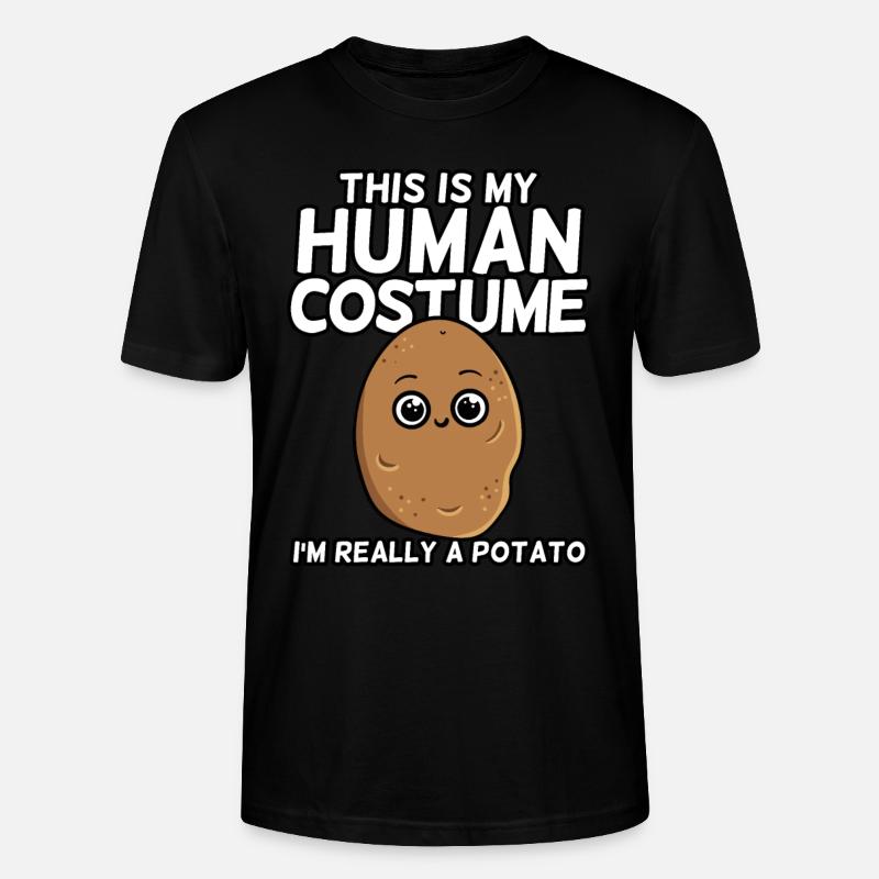 I'm Really A Potato - Stanley/Stella Unisex Bio-T-Shirt CRAFTER - Schwarz