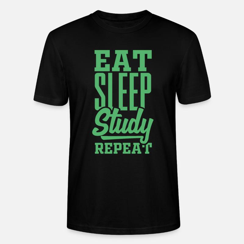 Study Study Studying Studying - Stanley/Stella CRAFTER Unisex Organic T-Shirt - black