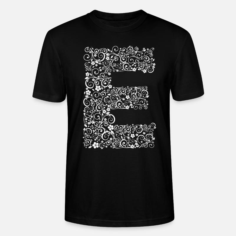 Buchstabe E - Stanley/Stella Unisex Bio-T-Shirt CRAFTER - Schwarz
