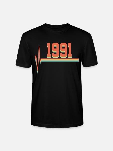 1991 1991 1991 - Stanley/Stella CRAFTER Unisex Organic T-Shirt - black