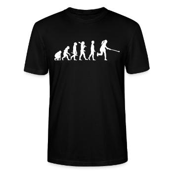 Feldhockey - Stanley/Stella Unisex Bio-T-Shirt CRAFTER - Schwarz - Vorne - Alina (178cm) & Michal (187cm)
