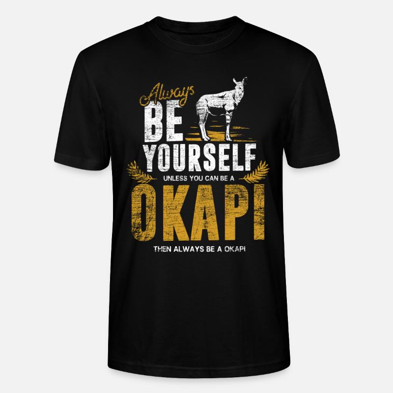 Okapi Geschenk - Stanley/Stella Unisex Bio-T-Shirt CRAFTER - Schwarz