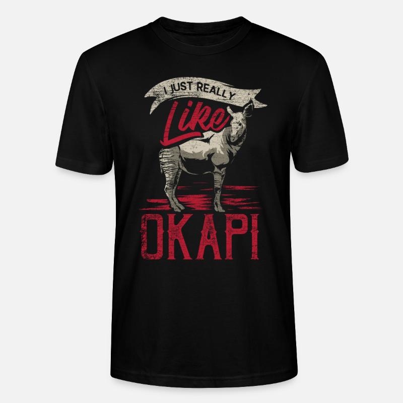 Okapi Geschenk - Stanley/Stella Unisex Bio-T-Shirt CRAFTER - Schwarz