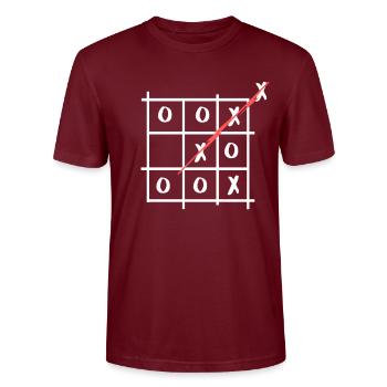 Science - Stanley/Stella CRAFTER Unisex Organic T-Shirt - burgundy - Front - Alina (178cm) & Michal (187cm)