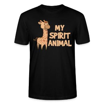 Girafes Girafes Girafes - T-shirt bio CRAFTER Stanley Stella Unisexe - noir - Devant - Alina (178cm) & Michal (187cm)