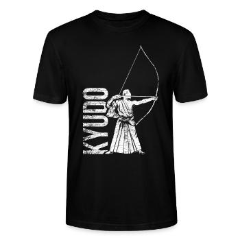 Kyudo Geschenk - Stanley/Stella Unisex Bio-T-Shirt CRAFTER - Schwarz - Vorne - Alina (178cm) & Michal (187cm)