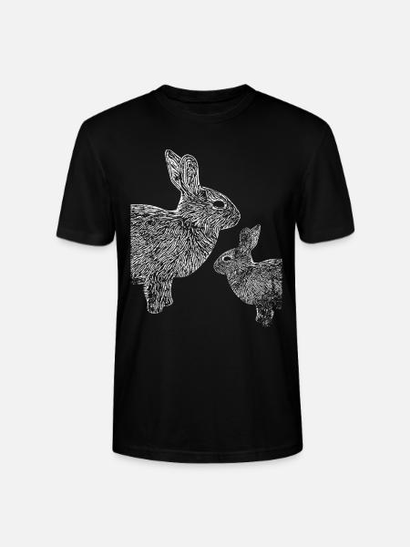 Cute Rabbit Hobby Breeding - Stanley/Stella CRAFTER Unisex Organic T-Shirt - black