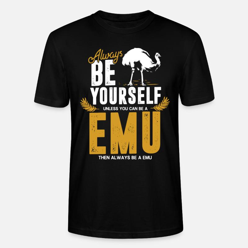 émeu - T-shirt bio CRAFTER Stanley Stella Unisexe - noir