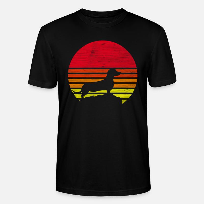 Cadeau rétro teckel - T-shirt bio CRAFTER Stanley Stella Unisexe - noir