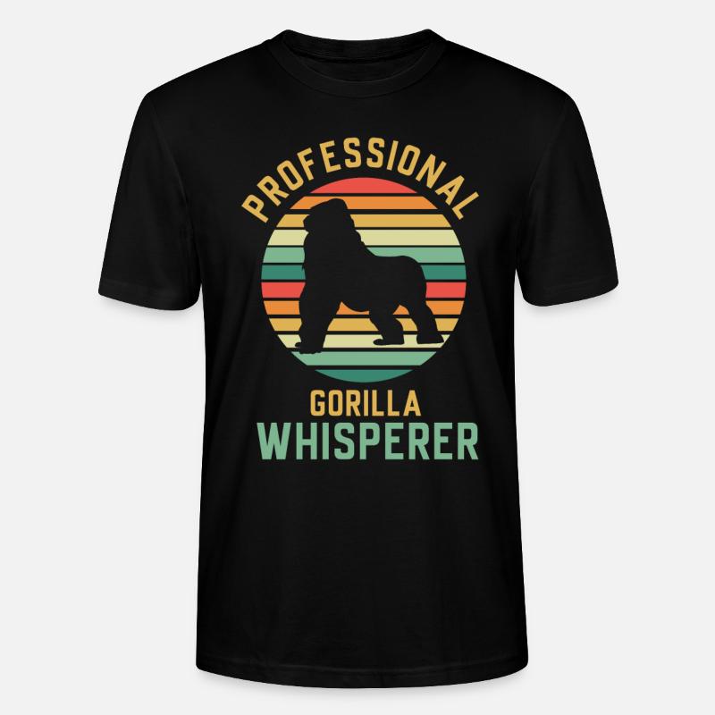 Gorilla Affe - Stanley/Stella Unisex Bio-T-Shirt CRAFTER - Schwarz