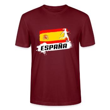 Espagne - T-shirt bio CRAFTER Stanley Stella Unisexe - bordeaux - Devant - Alina (178cm) & Michal (187cm)