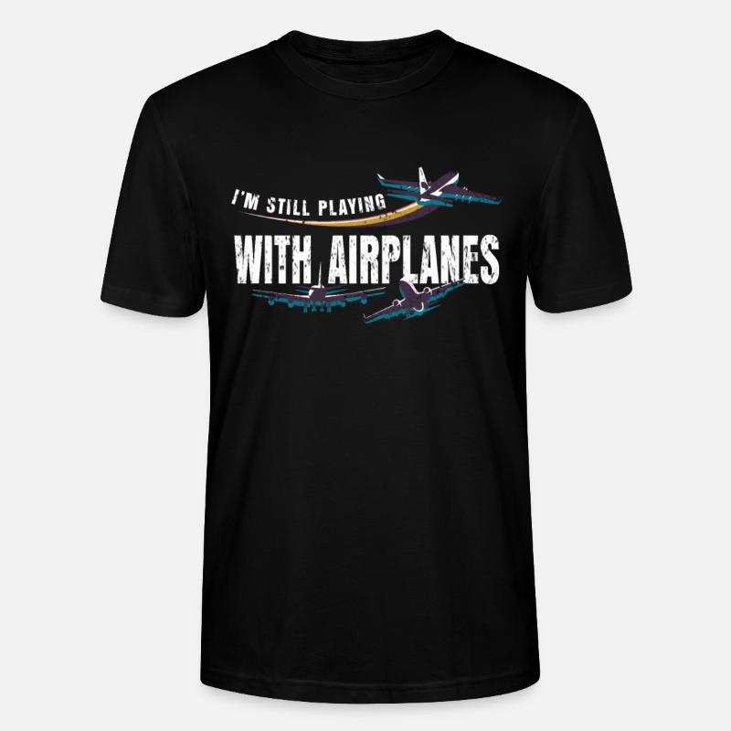 Flugzeug Pilot - Stanley/Stella Unisex Bio-T-Shirt CRAFTER - Schwarz
