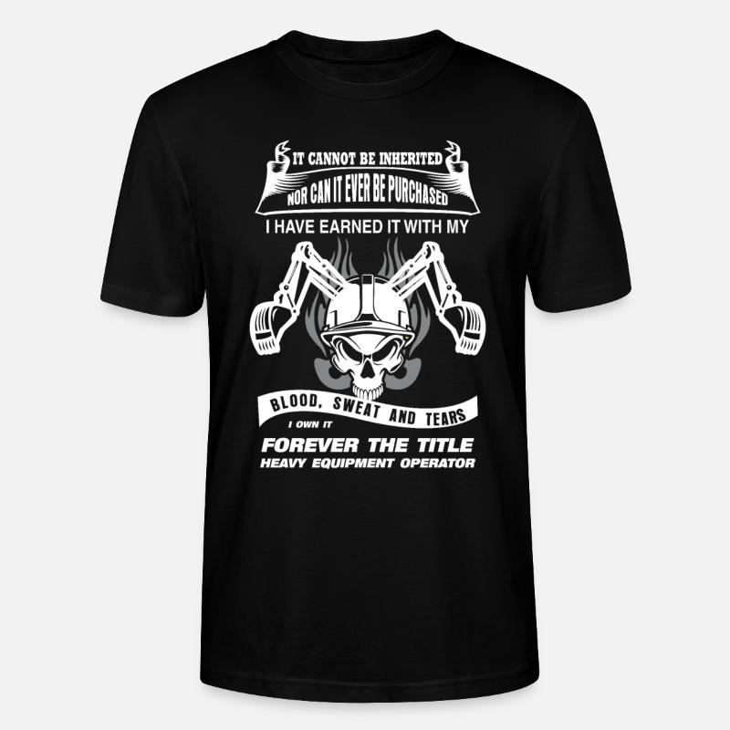 Baggerfahrer Bagger - Stanley/Stella Unisex Bio-T-Shirt CRAFTER - Schwarz