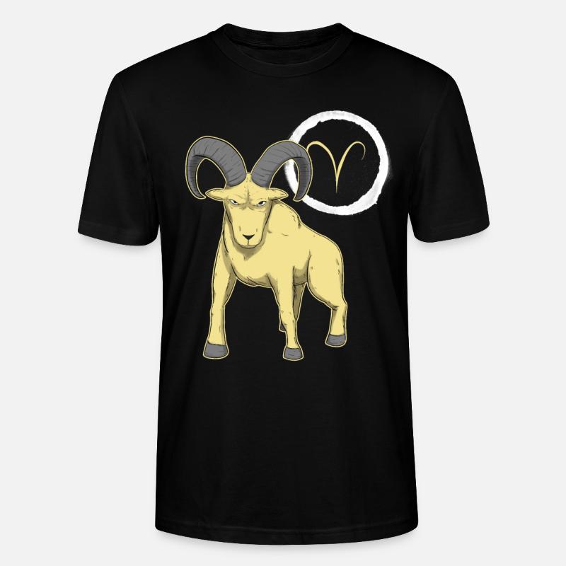 Sternzeichen Widder Aries - Stanley/Stella Unisex Bio-T-Shirt CRAFTER - Schwarz