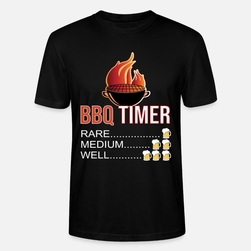 BBQ BBQ Grill - T-shirt bio CRAFTER Stanley Stella Unisexe - noir