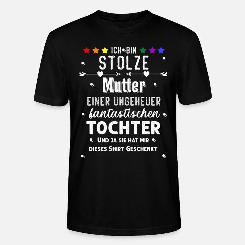 LGBT Mutter Geschenk von Tochter - Stanley/Stella Unisex Bio-T-Shirt CRAFTER - Schwarz