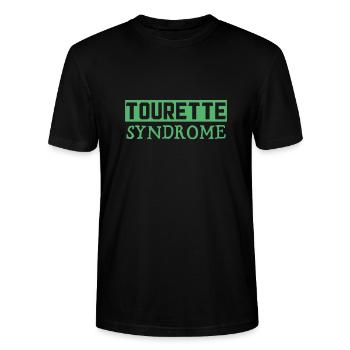 Behinderung Tourette Tourettes Syndrom Ticks - Stanley/Stella Unisex Bio-T-Shirt CRAFTER - Schwarz - Vorne - Alina (178cm) & Michal (187cm)