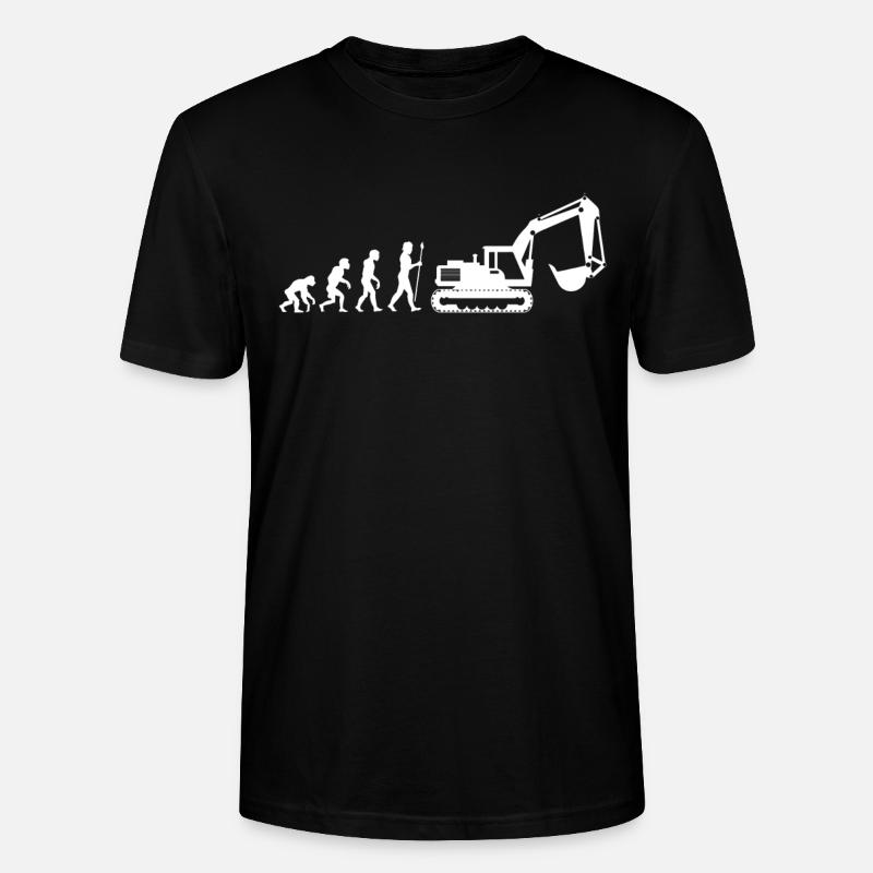 excavator operator - Stanley/Stella CRAFTER Unisex Organic T-Shirt - black