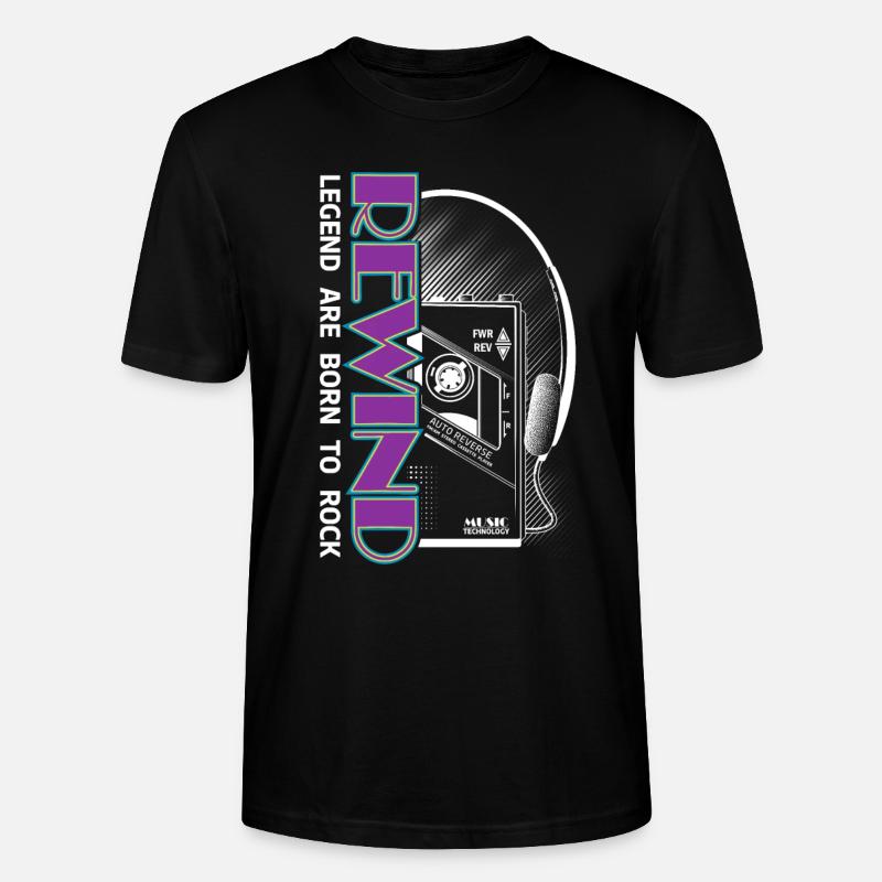 Retro Cassette - Stanley/Stella Unisex Bio-T-Shirt CRAFTER - Schwarz