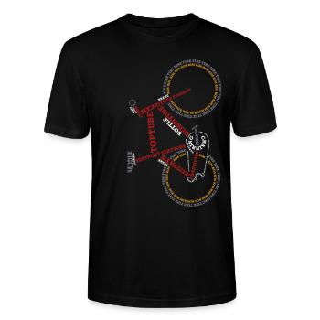 vélo - T-shirt bio CRAFTER Stanley Stella Unisexe - noir - Devant - Alina (178cm) & Michal (187cm)