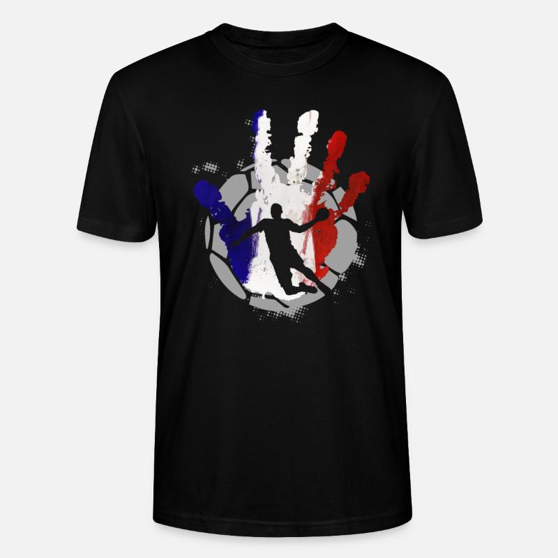 Handball Frankreich Mannschaft - Stanley/Stella Unisex Bio-T-Shirt CRAFTER - Schwarz
