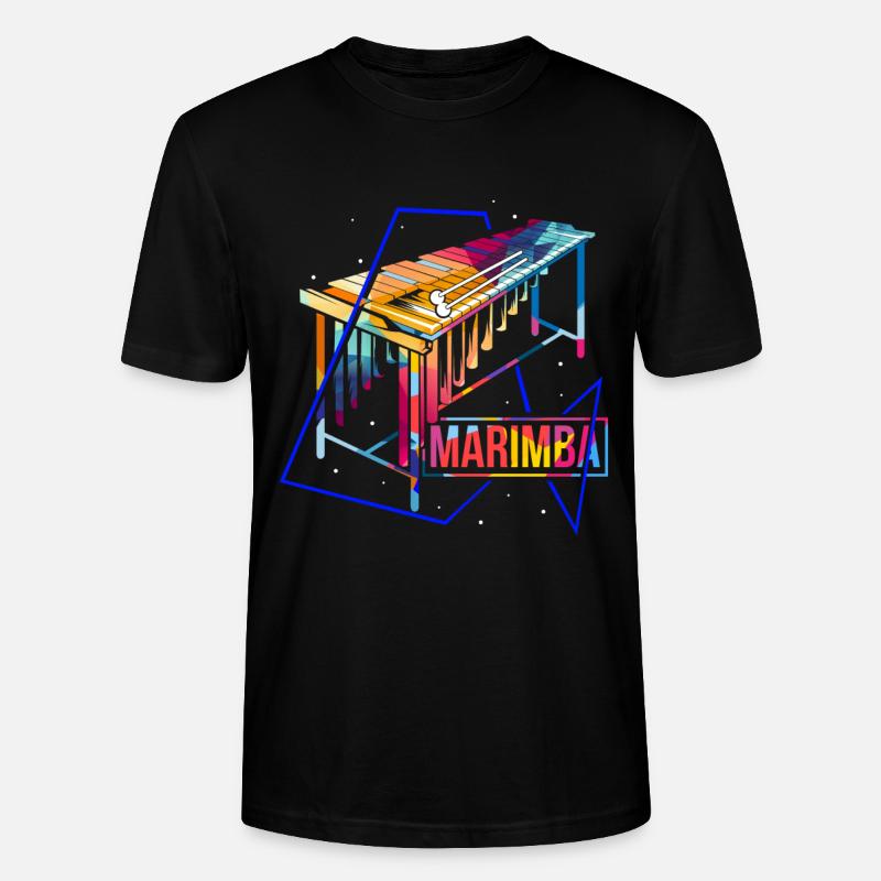 Marimba Polygon - Stanley/Stella Unisex Bio-T-Shirt CRAFTER - Schwarz