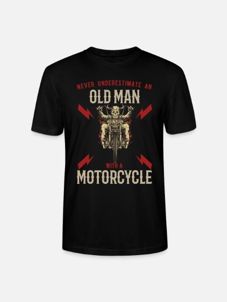 Stary motocyklista motocyklista - Stanley Stella CRAFTER unisex økologisk-T-shirt - sort