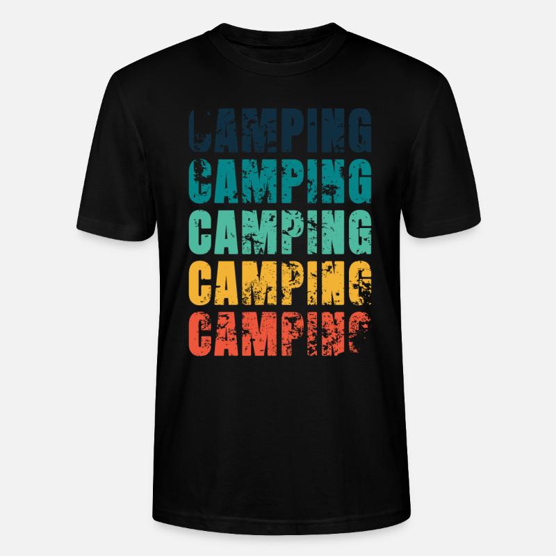 CAMPING Camping Camping Camping - Stanley/Stella Unisex Bio-T-Shirt CRAFTER - Schwarz