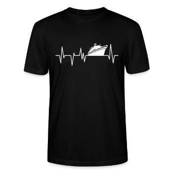 Kreuzfahrt - Stanley/Stella Unisex Bio-T-Shirt CRAFTER - Schwarz - Vorne - Alina (178cm) & Michal (187cm)