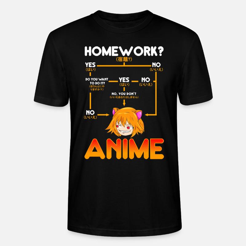 Anime manga - Stanley/Stella CRAFTER Unisex Organic T-Shirt - black