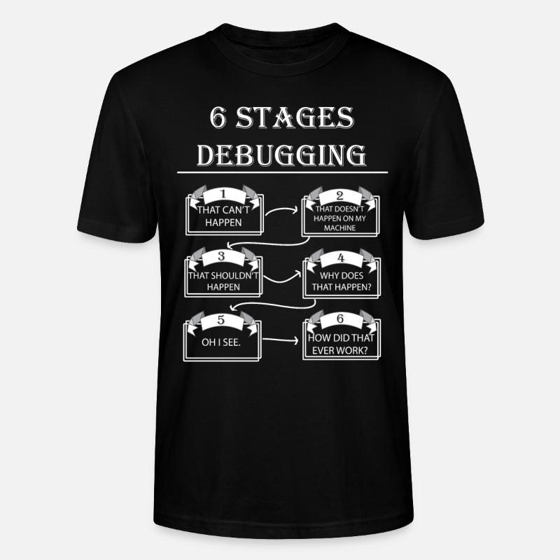 Debugging - T-shirt bio CRAFTER Stanley Stella Unisexe - noir