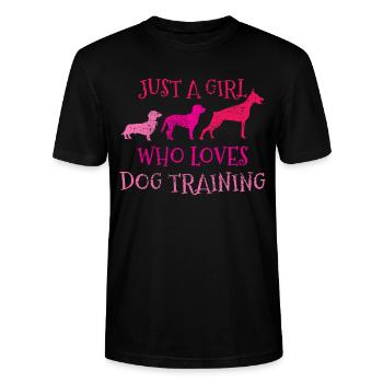 dog trainer - Stanley/Stella CRAFTER Unisex Organic T-Shirt - black - Front - Alina (178cm) & Michal (187cm)