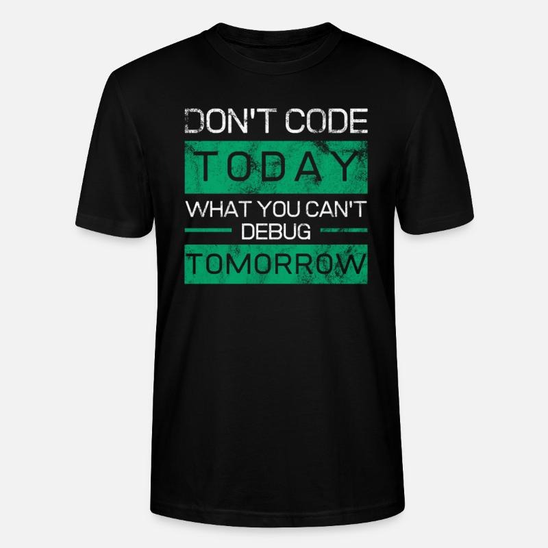 Lustiges Geschenk Programmierer Codierer Nerds - Stanley/Stella Unisex Bio-T-Shirt CRAFTER - Schwarz