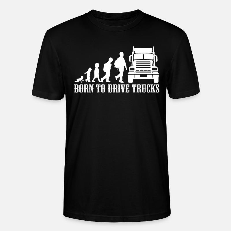 LKW Evolution Trucker Geschenk - Stanley/Stella Unisex Bio-T-Shirt CRAFTER - Schwarz