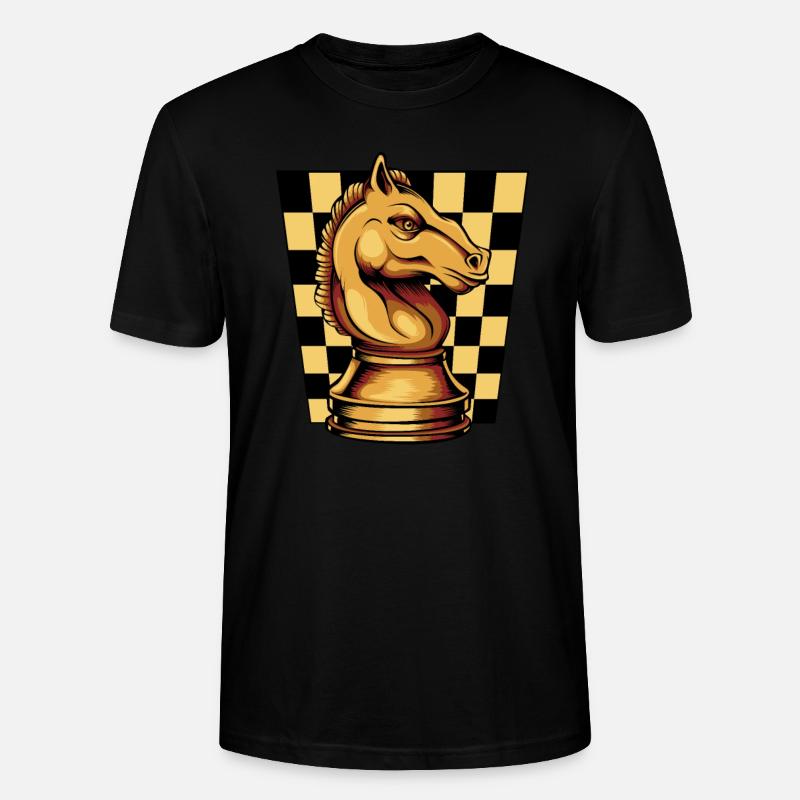 Schach Springer Schachbrett Schachfigur - Stanley/Stella Unisex Bio-T-Shirt CRAFTER - Schwarz