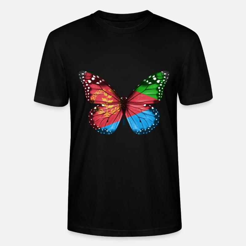 Papillon Drapeau De L'Erythrée - T-shirt bio CRAFTER Stanley Stella Unisexe - noir