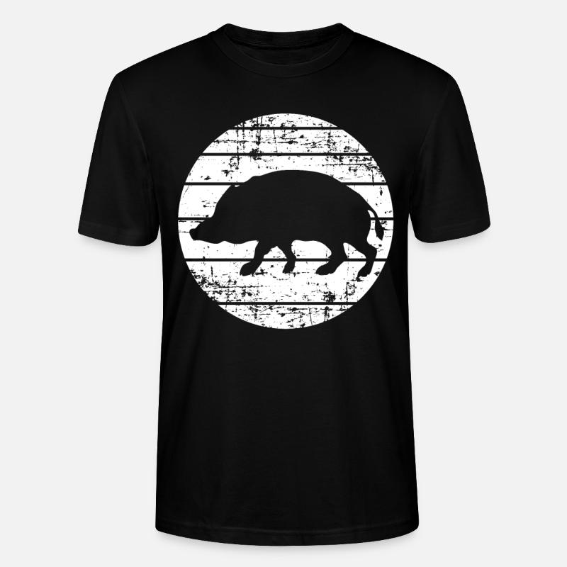Wildschwein - Stanley/Stella Unisex Bio-T-Shirt CRAFTER - Schwarz