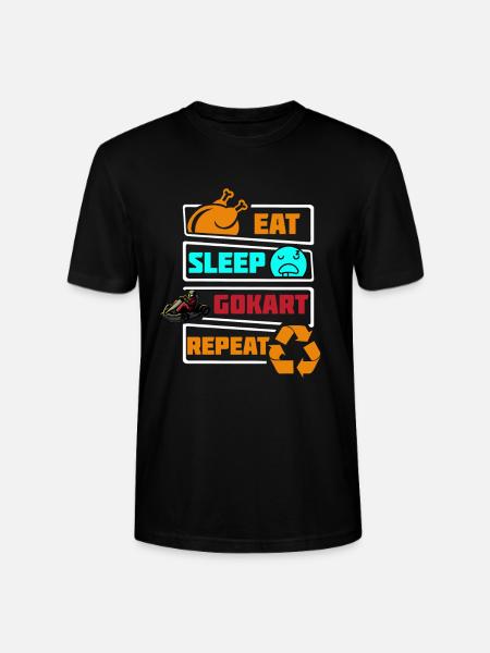 Spis Sleep Go Kart Go-kart Gentag Cart Racing Kids - Stanley Stella CRAFTER unisex økologisk-T-shirt - sort
