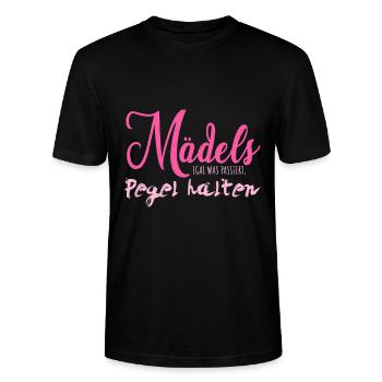 Mädels Team T Shirt Frauenpower für den Urlaub - Stanley/Stella CRAFTER Unisex Organic T-Shirt - black - Front - Alina (178cm) & Michal (187cm)