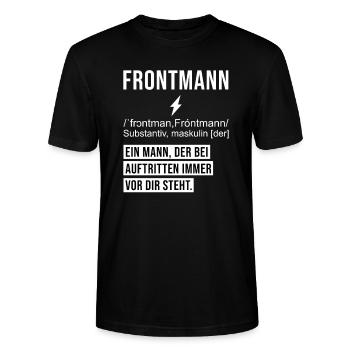 Frontmann - Auftritte Konzerte Open Air Festival - Stanley/Stella Unisex Bio-T-Shirt CRAFTER - Schwarz - Vorne - Alina (178cm) & Michal (187cm)