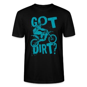 Obtenu la saleté? MotoCross Moto Dirt Bike Cadeau - T-shirt bio CRAFTER Stanley Stella Unisexe - noir - Devant - Alina (178cm) & Michal (187cm)