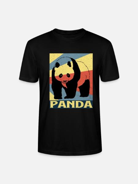 Panda - Stanley/Stella CRAFTER Unisex Organic T-Shirt - black