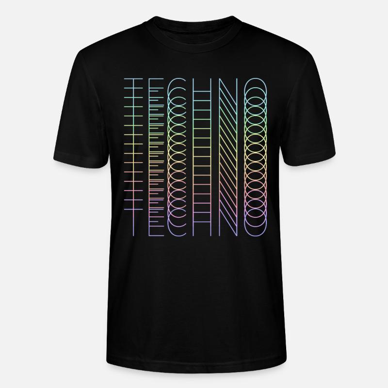 techno techno techno - Stanley/Stella CRAFTER Unisex Organic T-Shirt - black