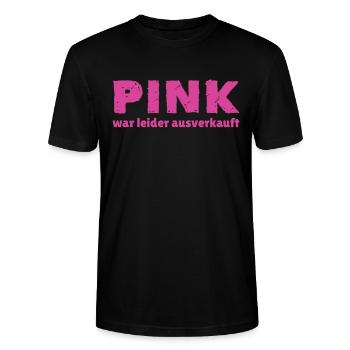 Pink war leider ausverkauft - Stanley/Stella Unisex Bio-T-Shirt CRAFTER - Schwarz - Vorne - Alina (178cm) & Michal (187cm)